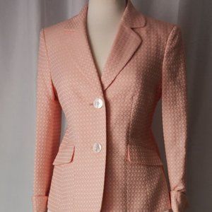 NWT Le Suit Light pink blazer w/ white suit pants